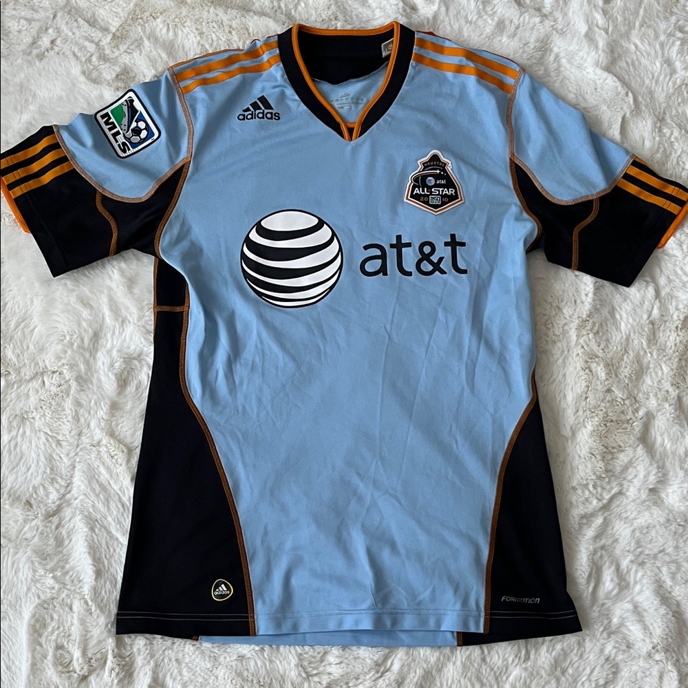 Vintage 2010 Adidas MLS All star Soccer Jersey with Black and Orange